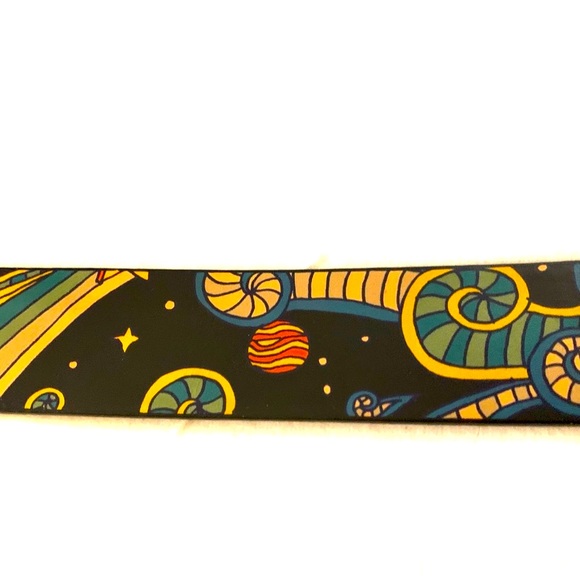 Jon Wye Genuine Leather Happy Astronaut Belt; Sz L 45". Science Space - Picture 6 of 16
